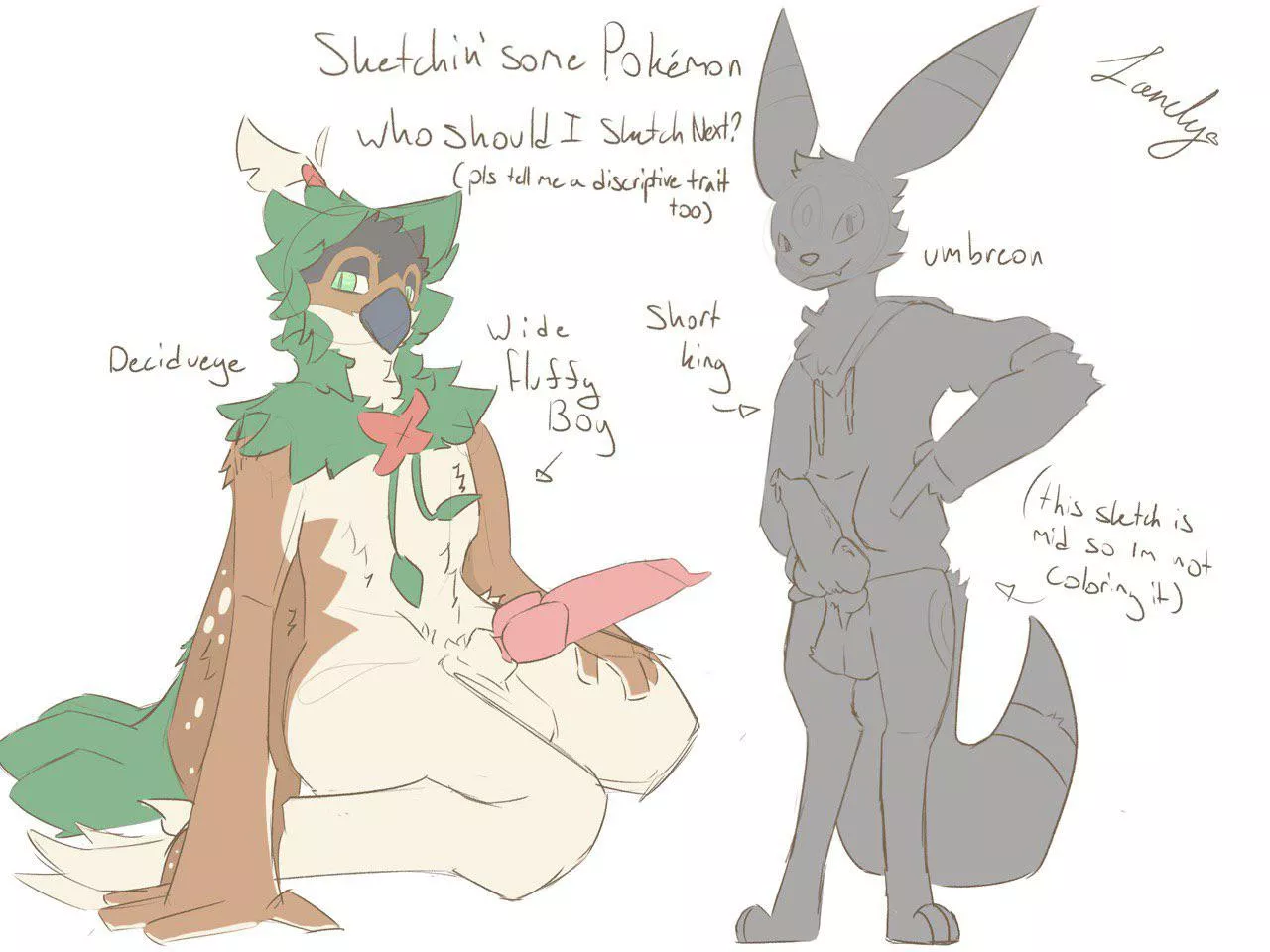 Low effort pokesketches. Who should I draw next?