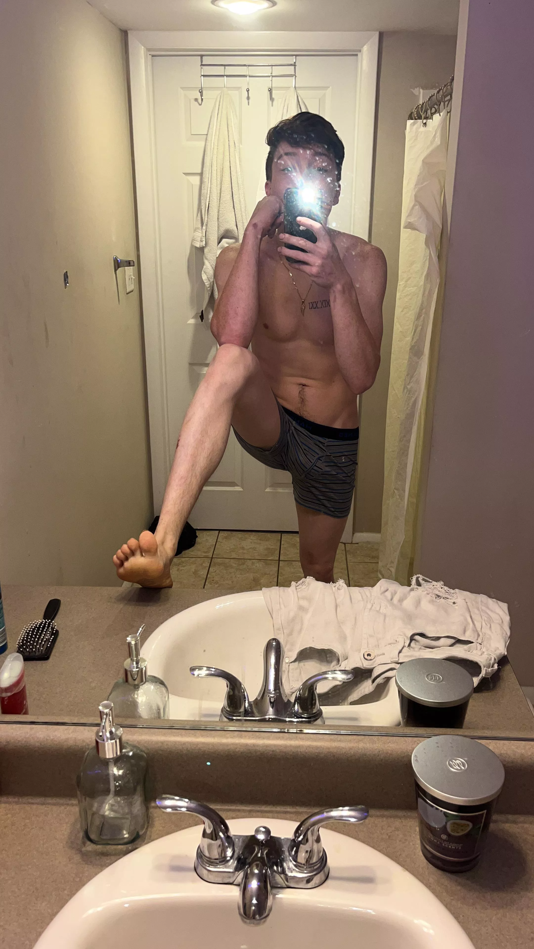 Mind if I chill here in my briefs for a while?