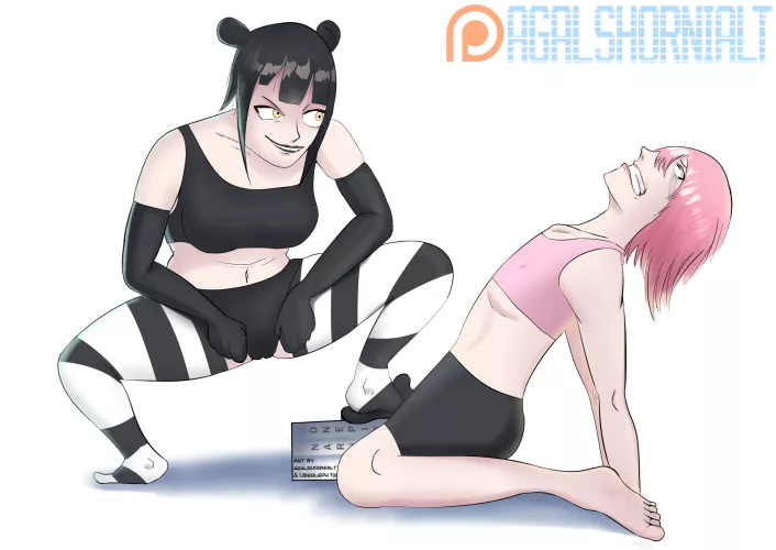 [OC] femboy balls vs goth girl! nude version on my patreon