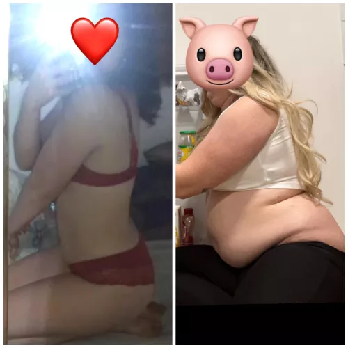 Poor piggy. She really cant stop herself… Eating everything from the fridge like a true glutton 🐷 OnlyFans @fatmerida