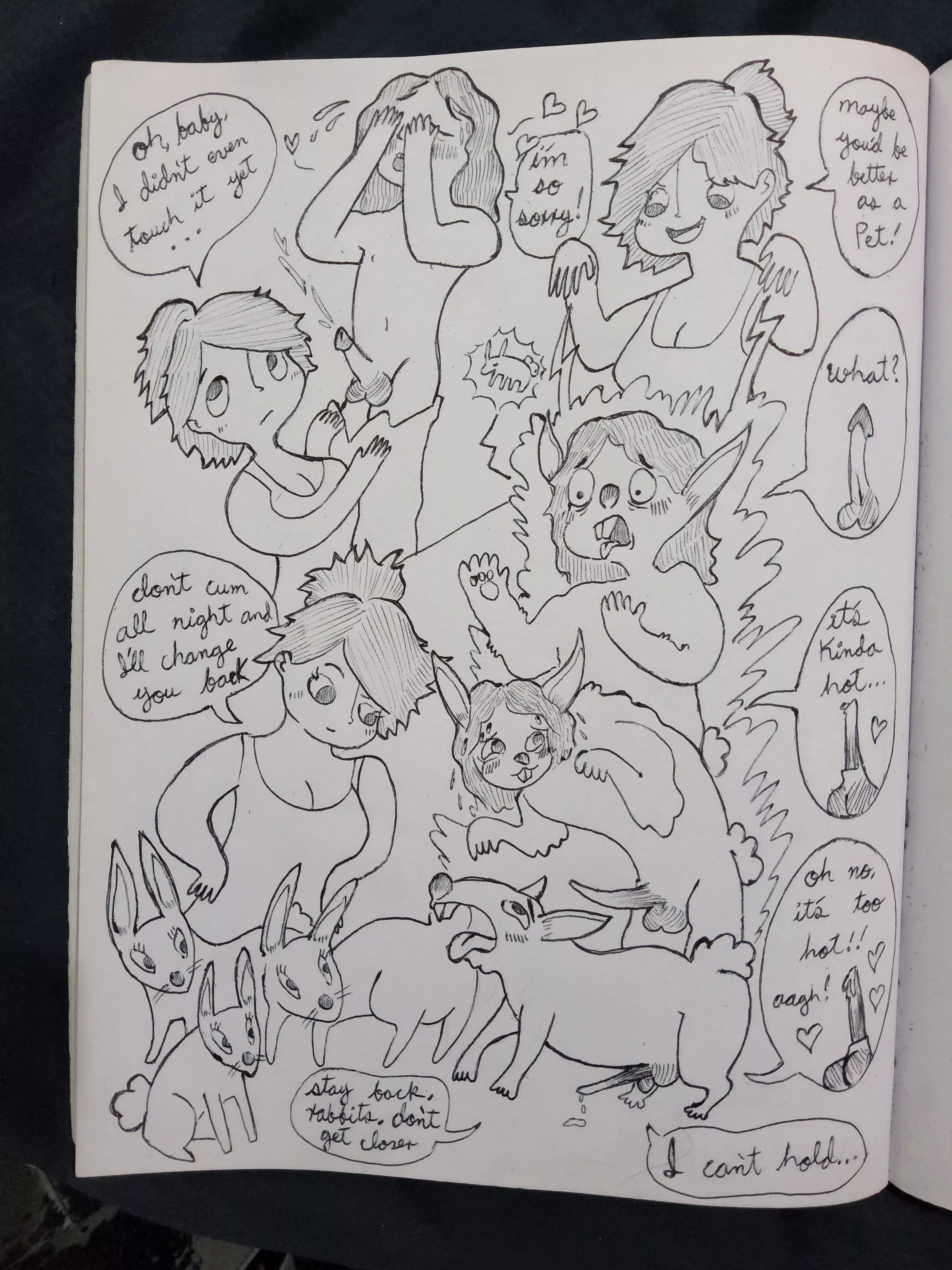 Short rabbit tf femdom comic I got commissioned to make.