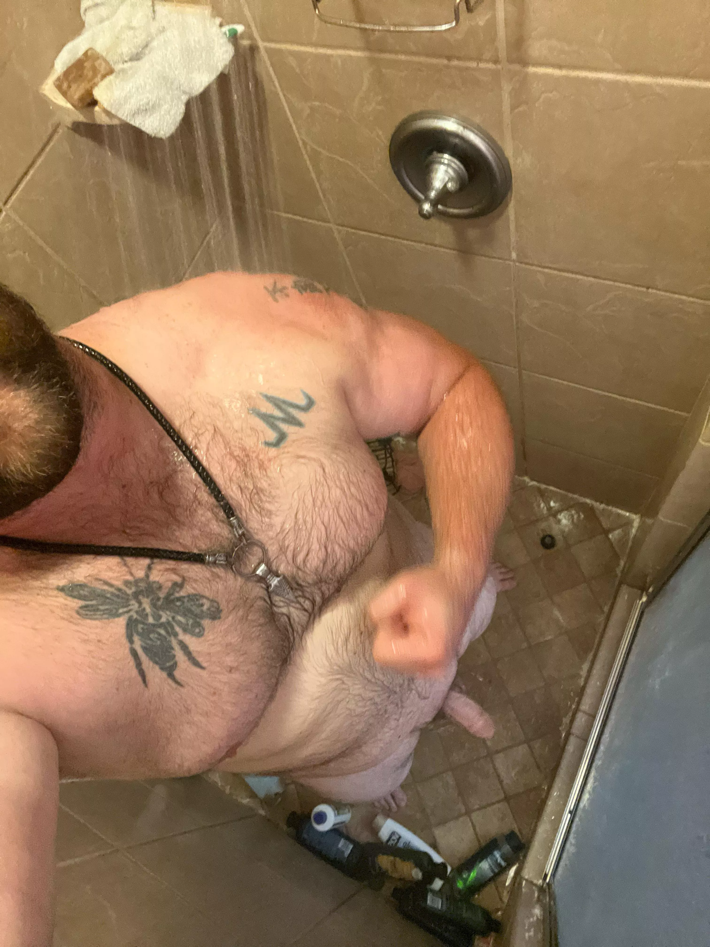 Sweaty shower after gym who gonna help