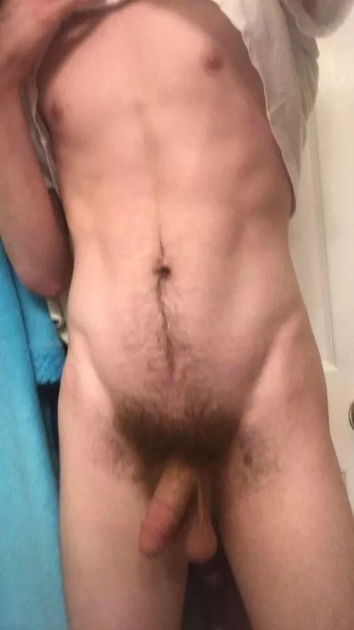 Teen cock. Too hairy? Never shaved before but might try it