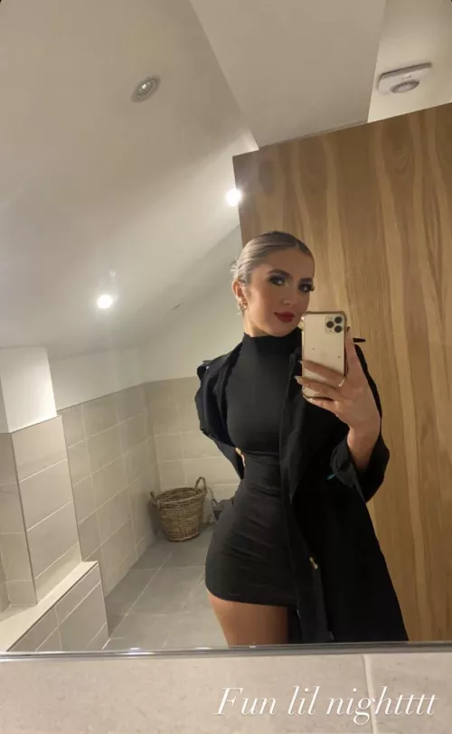 Tight black dress