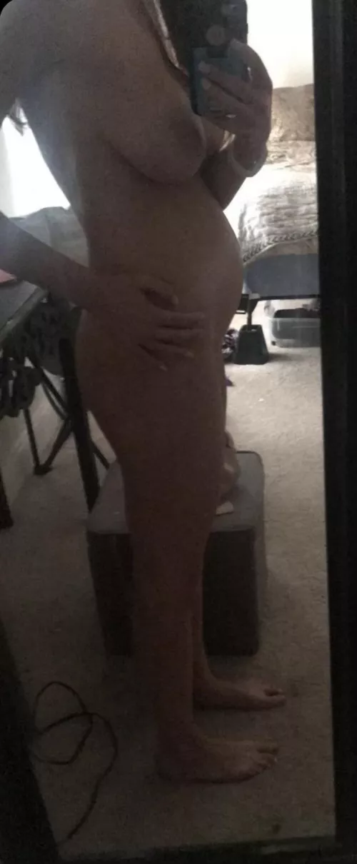 Back when I could hide my bump in sweatshirts.