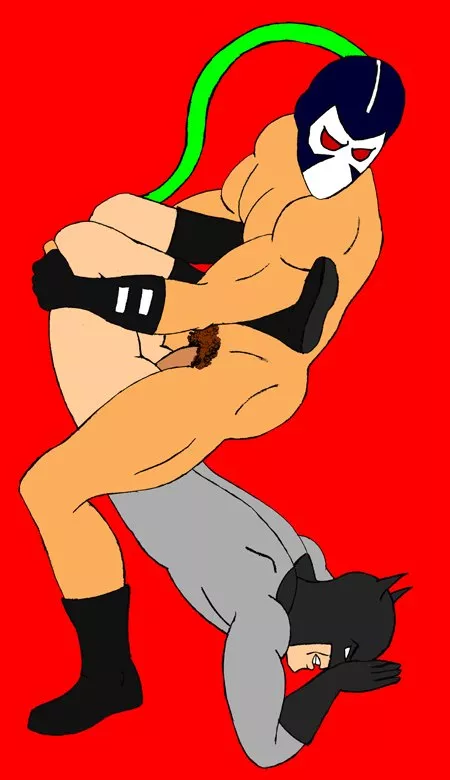 Bane fucks Batman upside-down