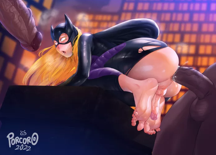 Batgirl takes huge cock (Porcoro)