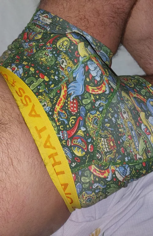 Boxers morning wood :3