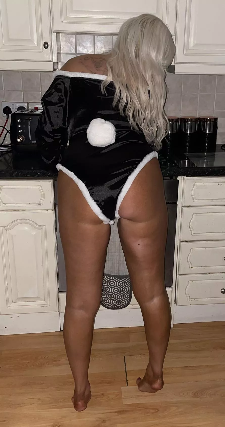 Christmas bunny gonna hop on some dick