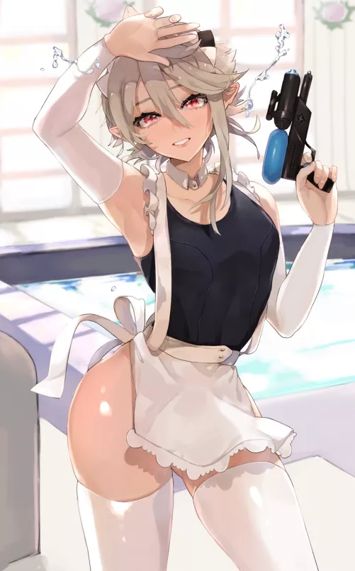 Corrin on the pool