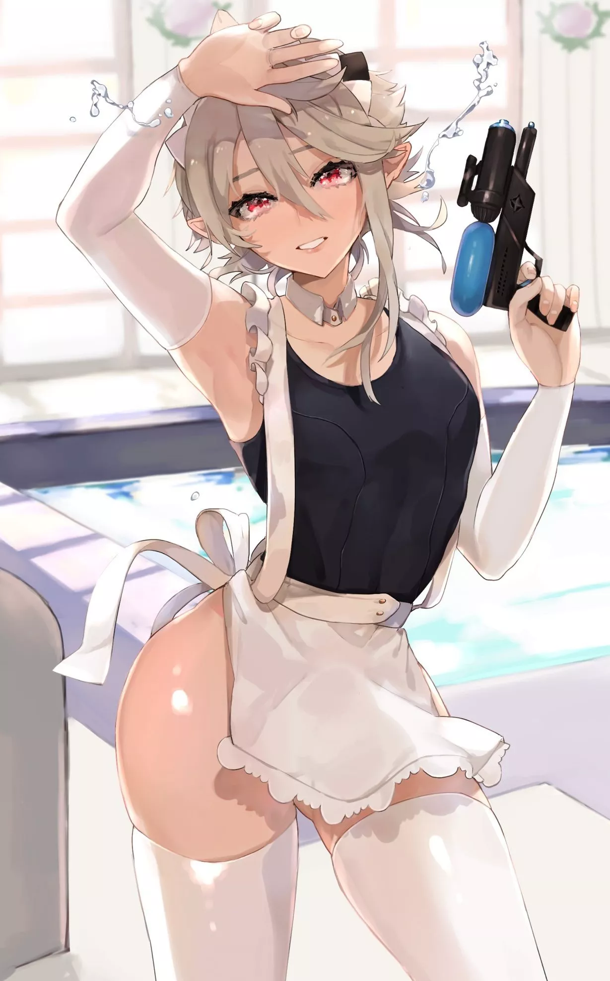 Corrin on the pool