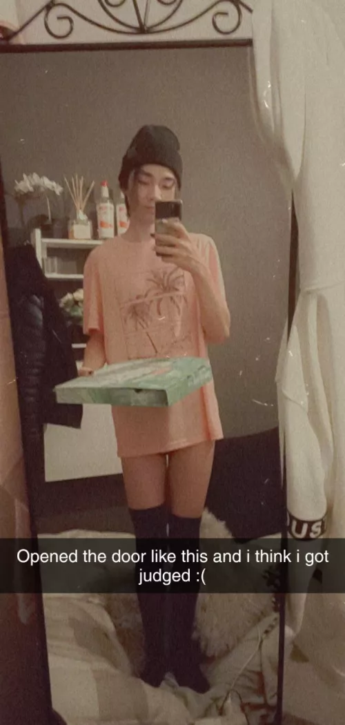 delivery driver judged me :( dont i look cute enough?