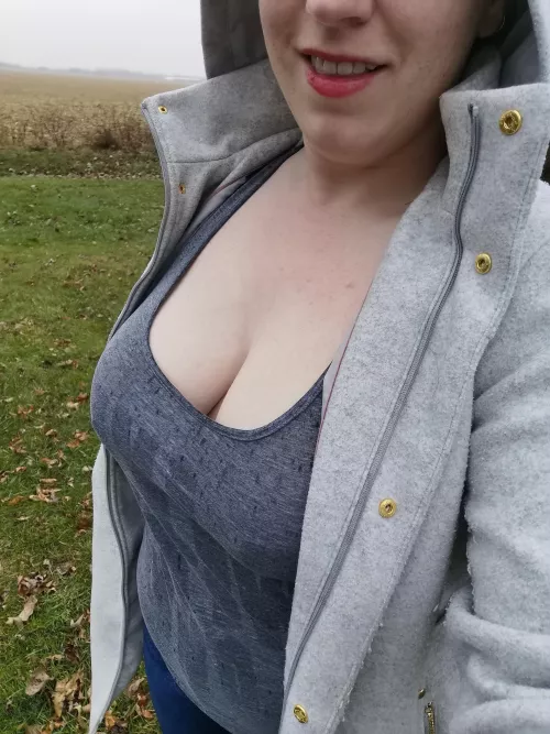 Enjoying the rain on my walk