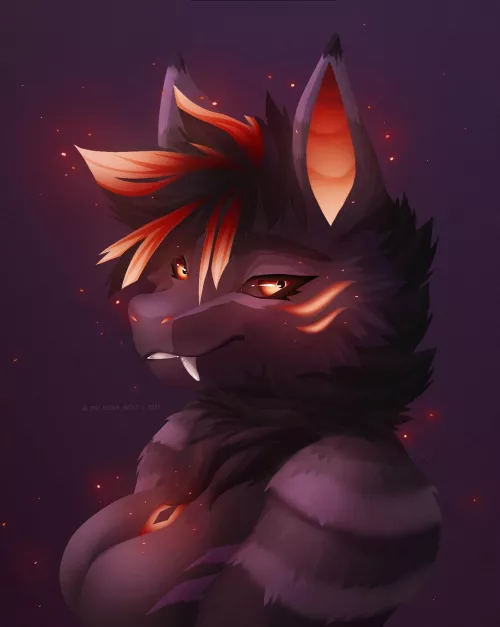 Fluffy dragon girl! Bust shot [Commissions OPEN, DM for info] <3