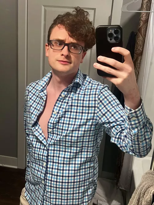 Freshly shaven for work