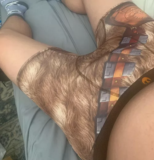 Hanging out in my Chewbacca underwear this afternoon