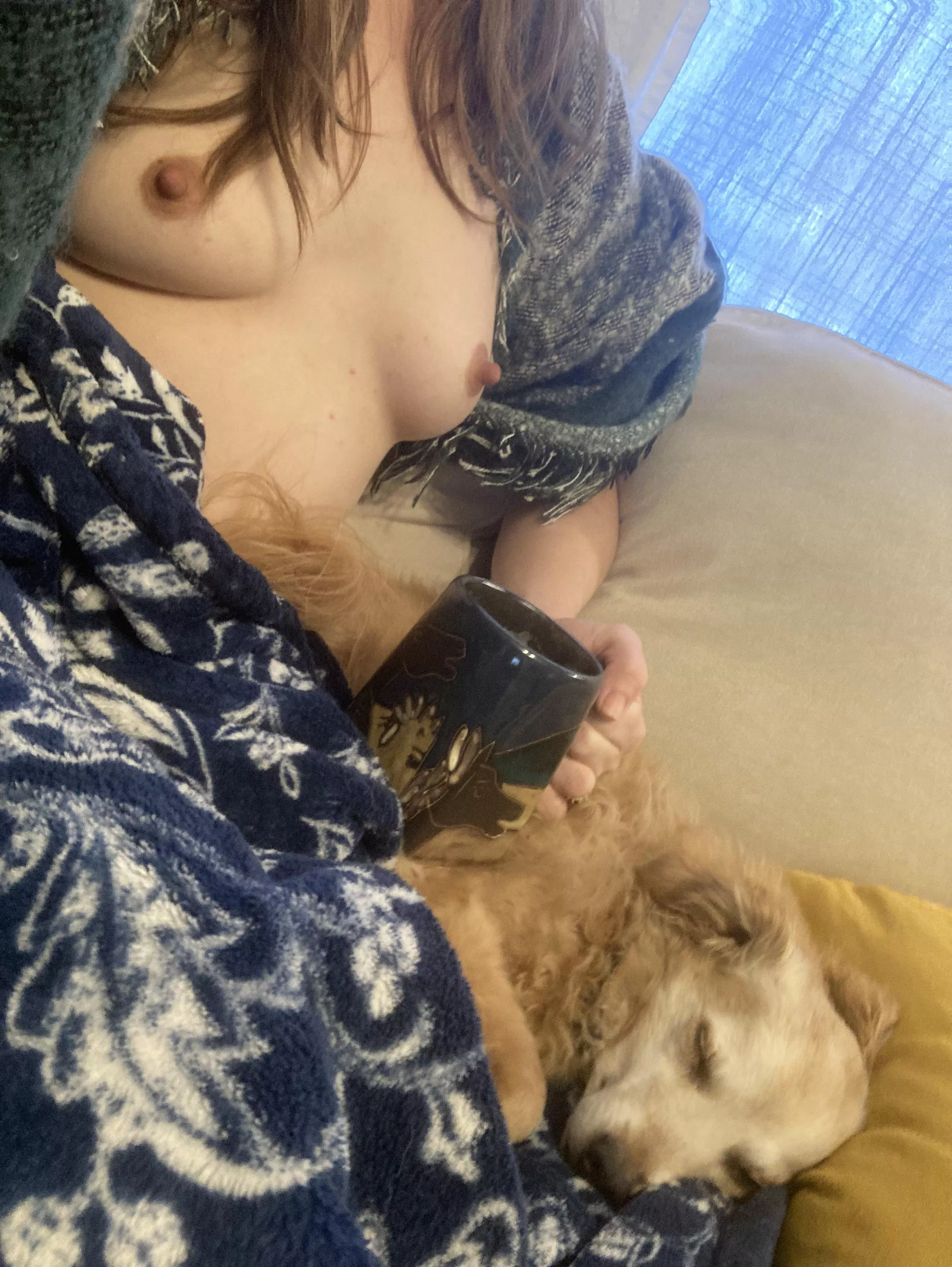 Having an extra cuddly wfh morning