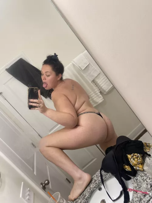 Idk if my husband would like me taking pics like this in his parents bathroom