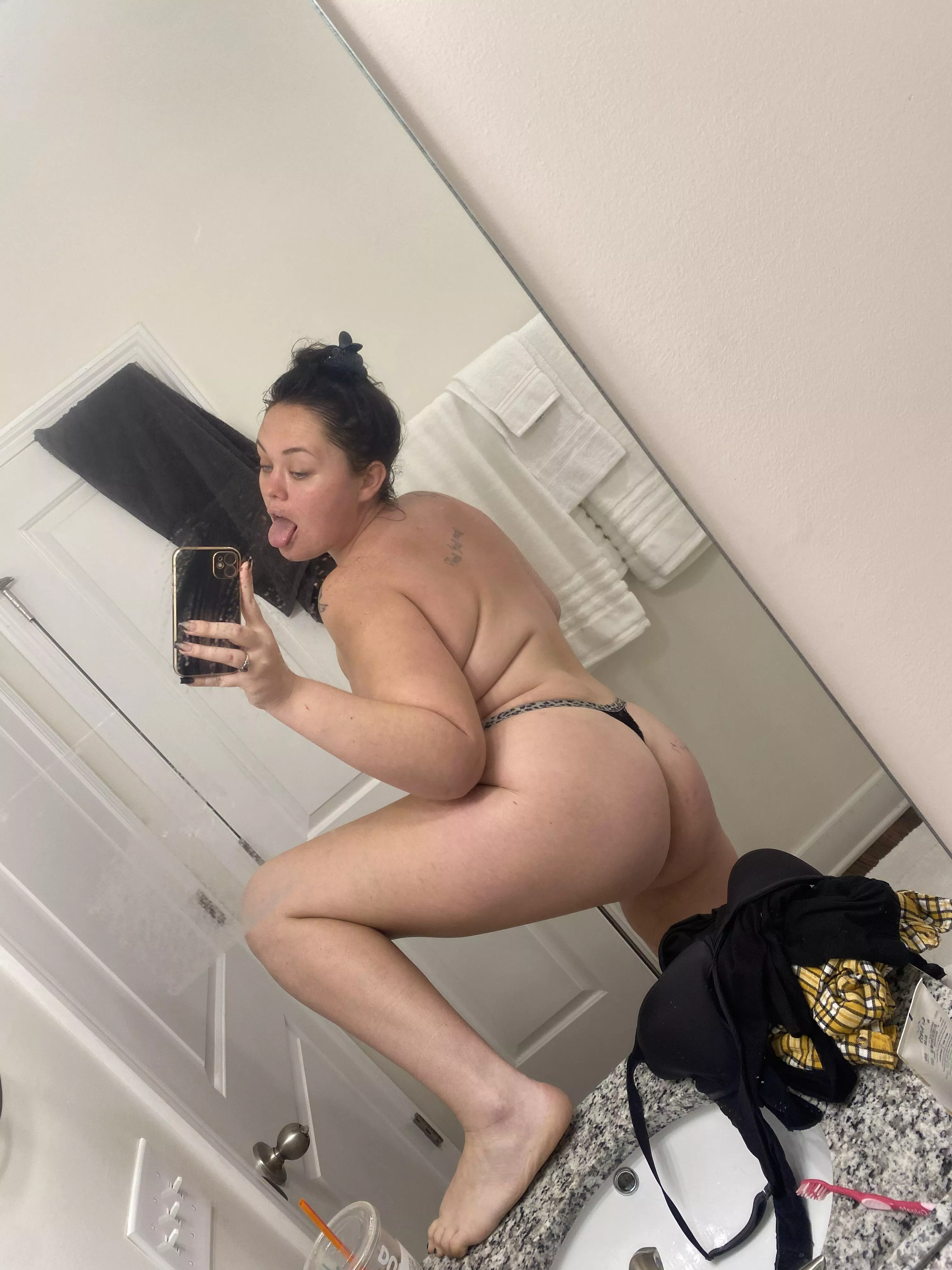 Idk if my husband would like me taking pics like this in his parents bathroom