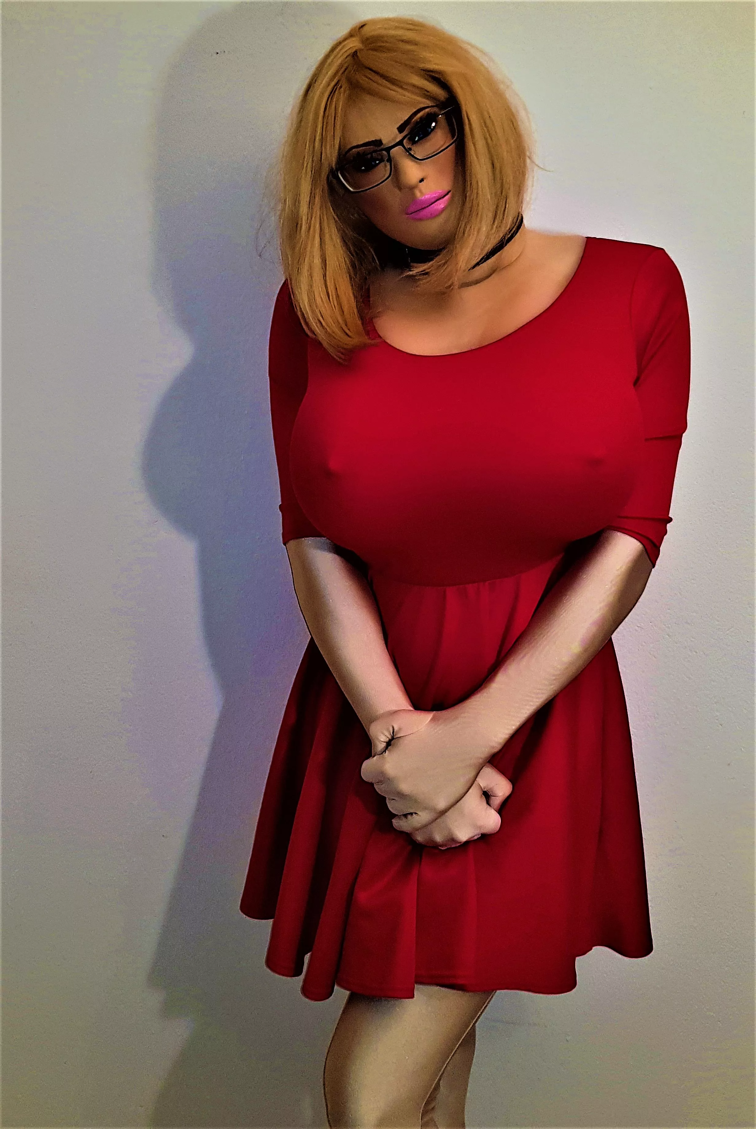 Just a cute Doll in a red Dress