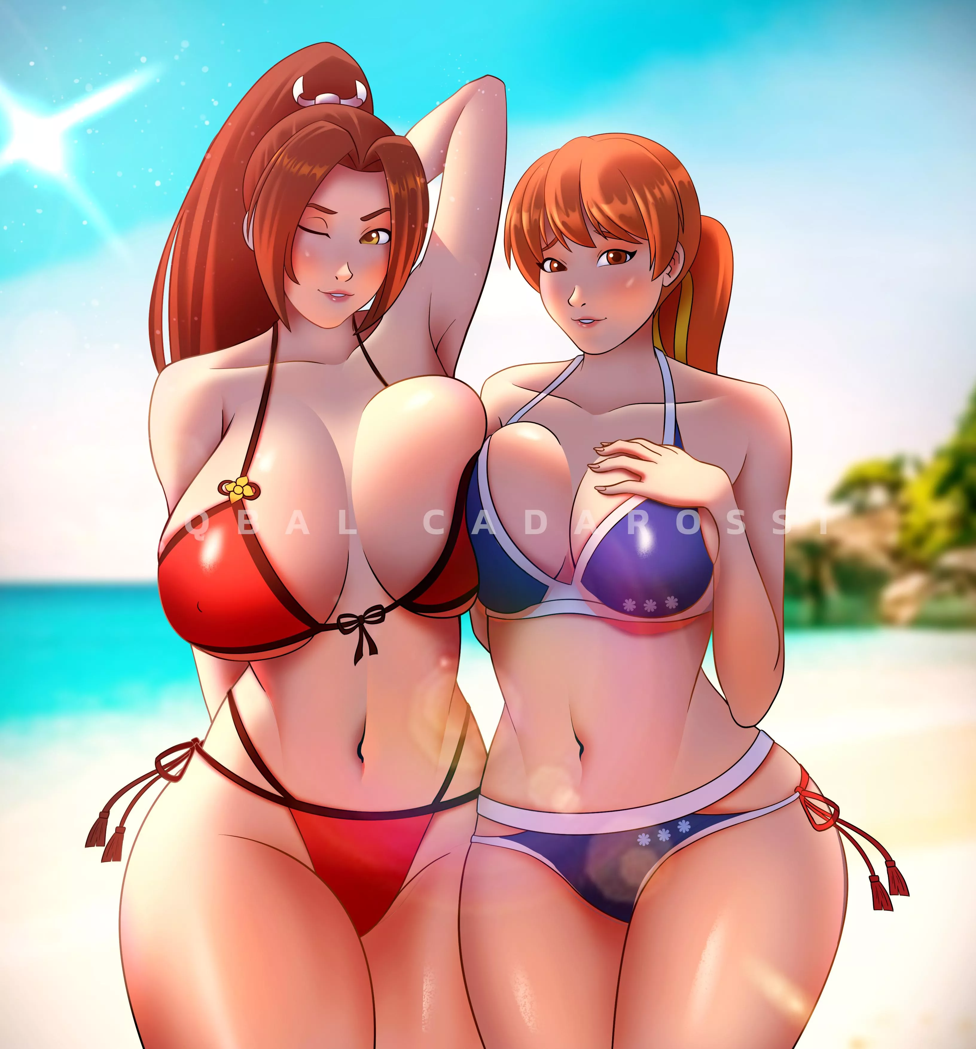 Kasumi simply can't compete with Mai's boobage! (qobals) [Dead or Alive / Fatal Fury]