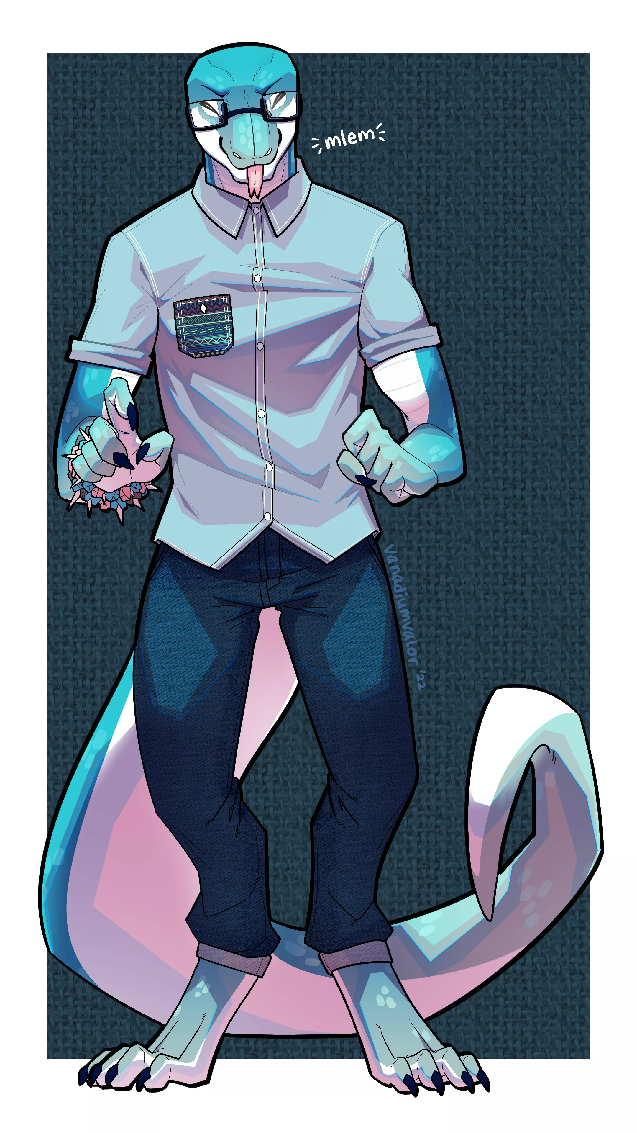 Lizord Go Blep! (Comm for @OldCountryRacc on Twitter)