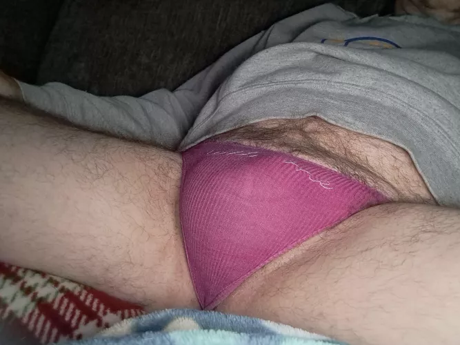 loves PINK ribbed thongs