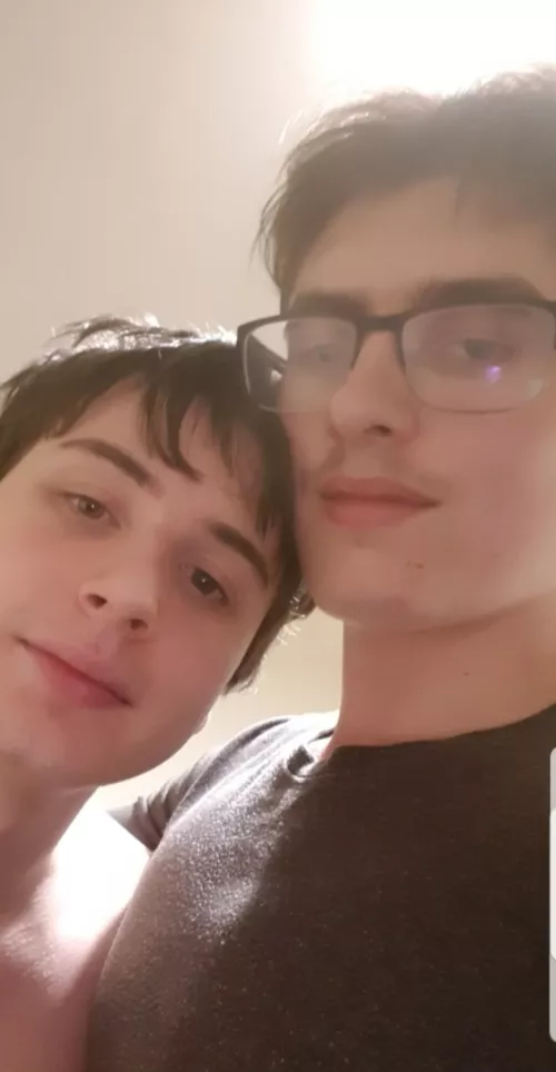 me and my BF, look sad but actually happy