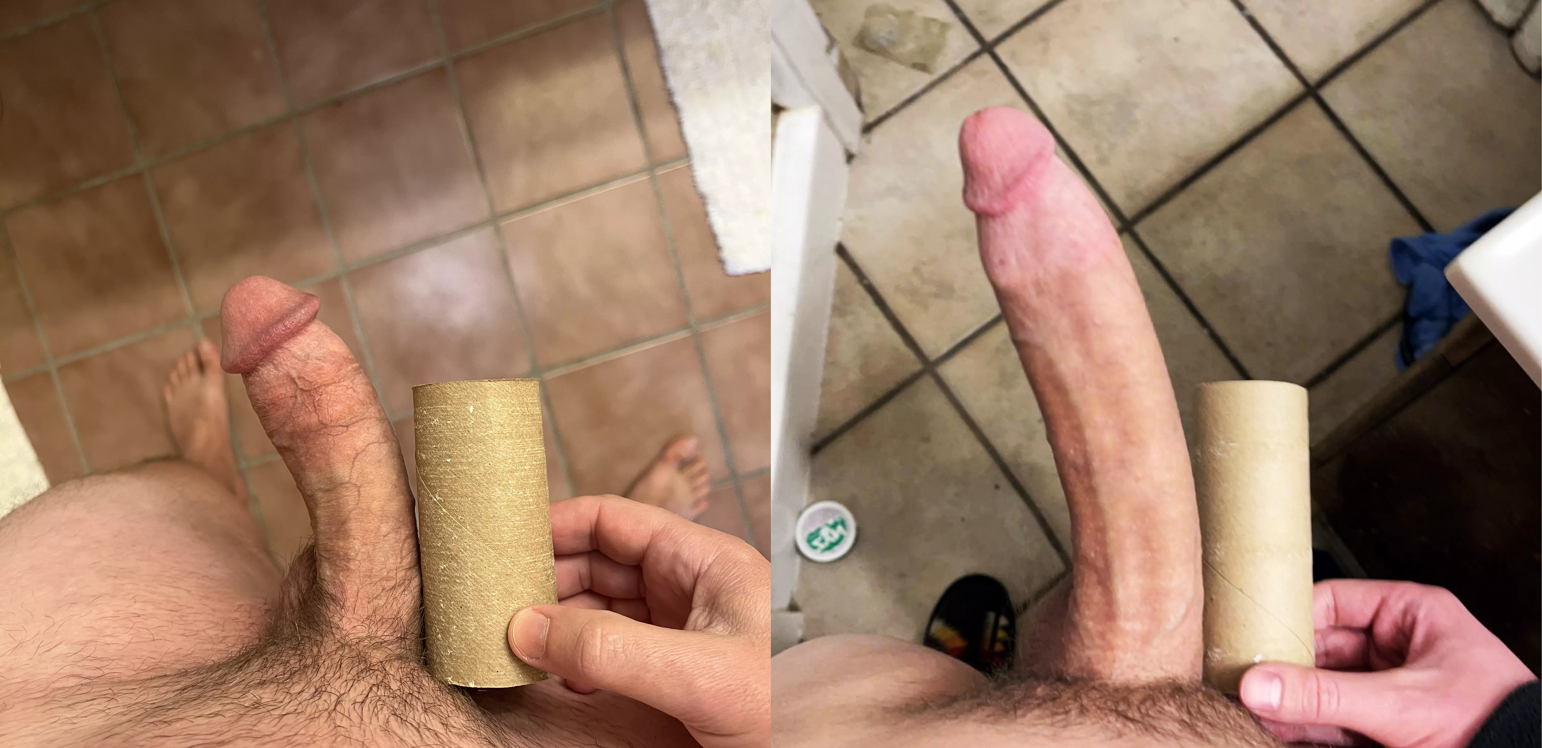 Me vs. a SLIGHTLY bigger white cock