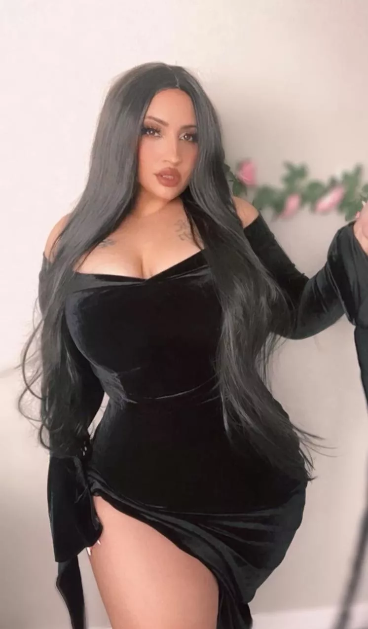 Morticia Addams by XtinaColombiana