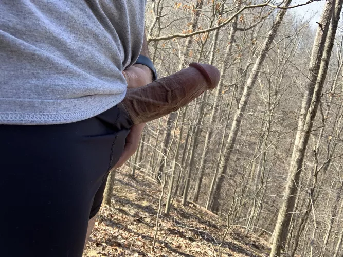 Mother Nature isn’t the only person who gets to see this cock