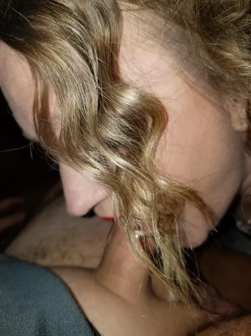 [oc] [37m/f] good thing about having a little dick is she sucks it so good