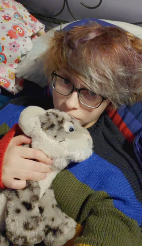 pov: the homie sleeps with a stuffed animal and asks you not to tease him for it