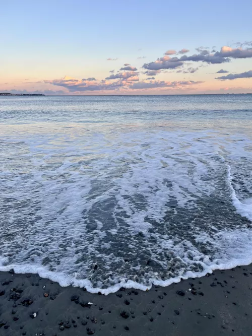 Revere Beach, MA. “When anxious, uneasy and bad thoughts come, I go to the sea, and the sea drowns them out with its great wide sounds, cleanses me with its noise, and imposes a rhythm upon everything in me that is bewildered and confused.” – Raine