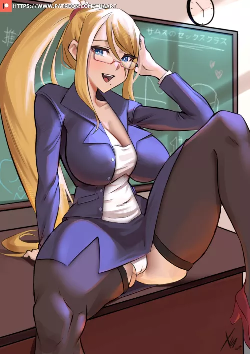 School Teacher Samus (XHAart) [Metroid]