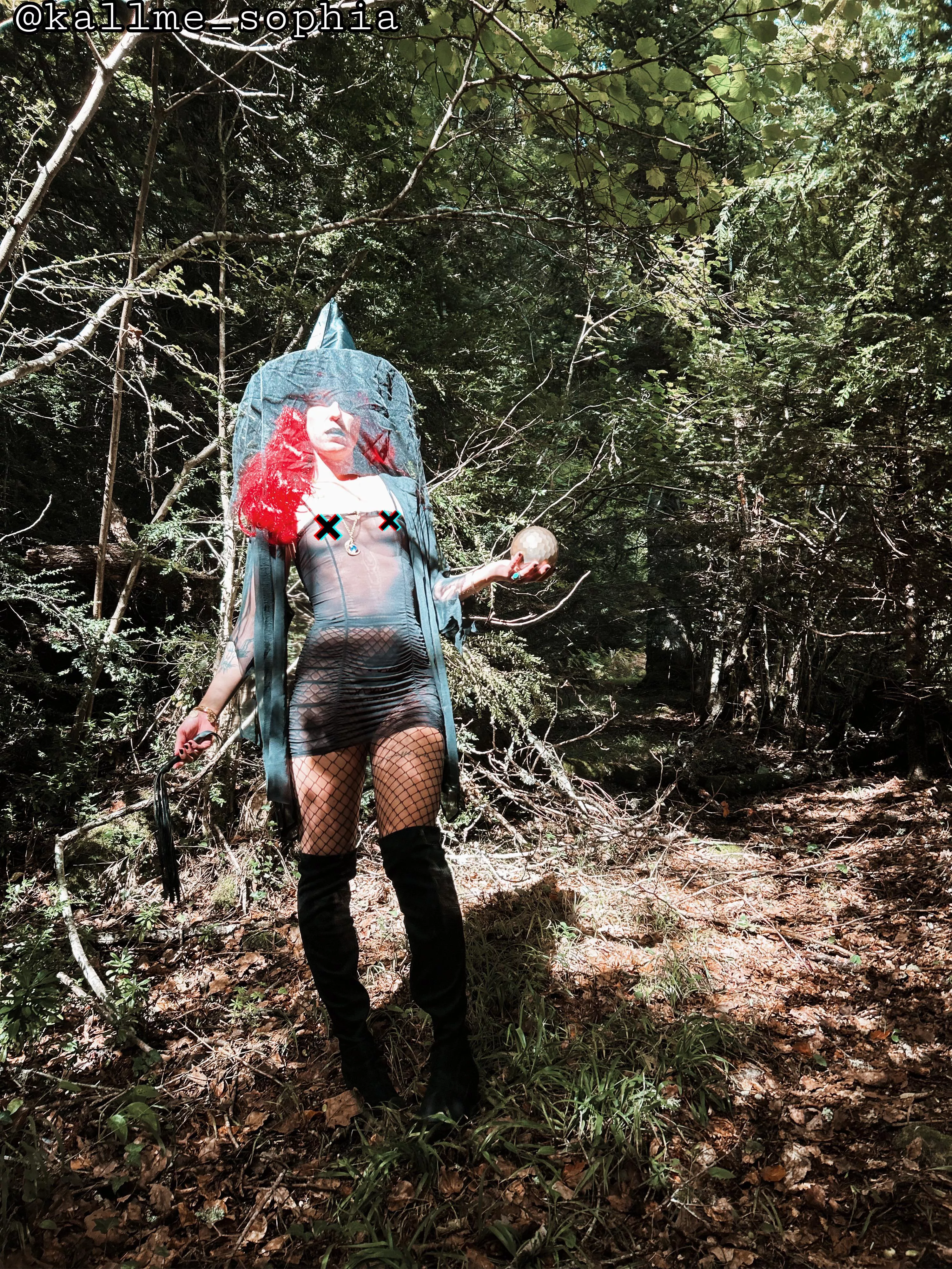 See through dress and fishnets