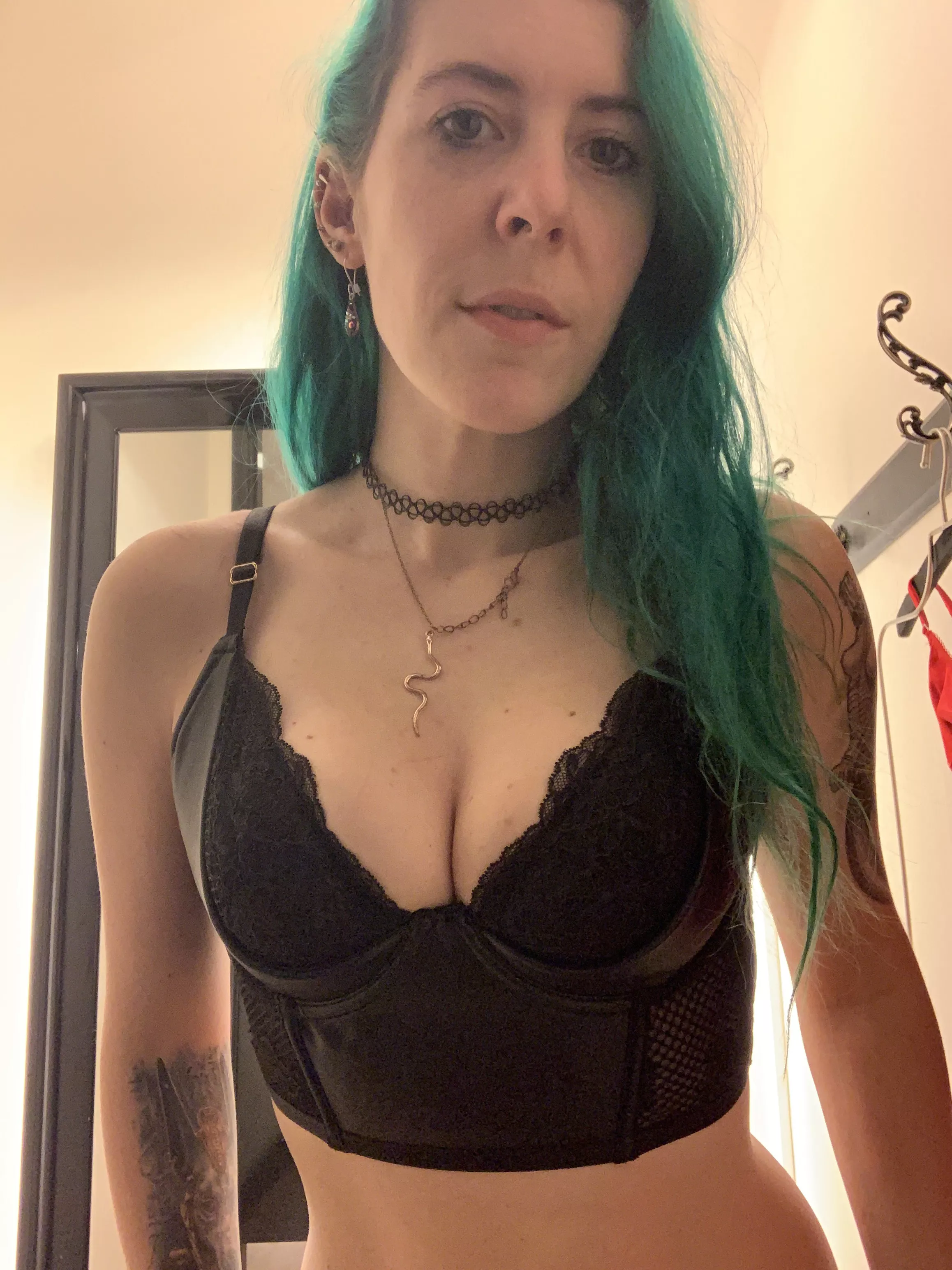 Some changing room cleavage