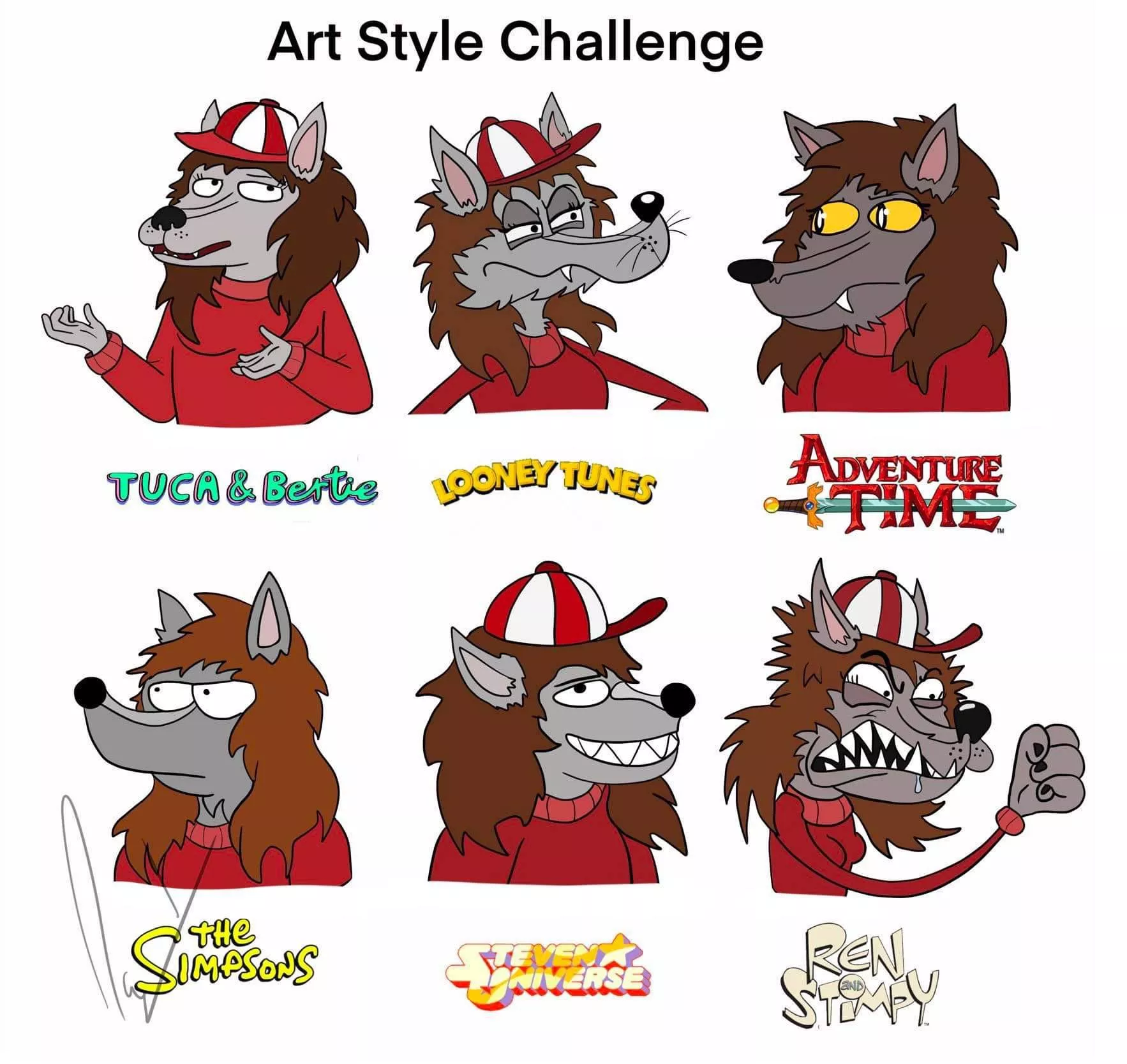 Terrie in different styles