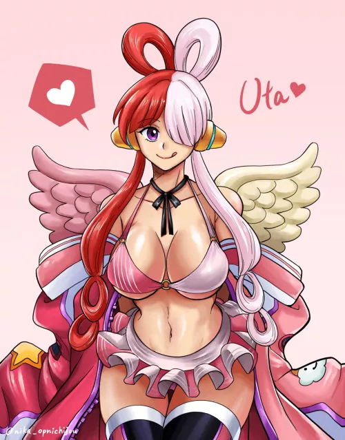 Uta trying out a new look