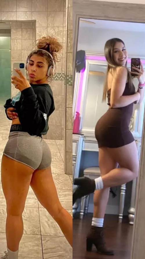 Which girl you taking to pound town and which one gets the load on her face?