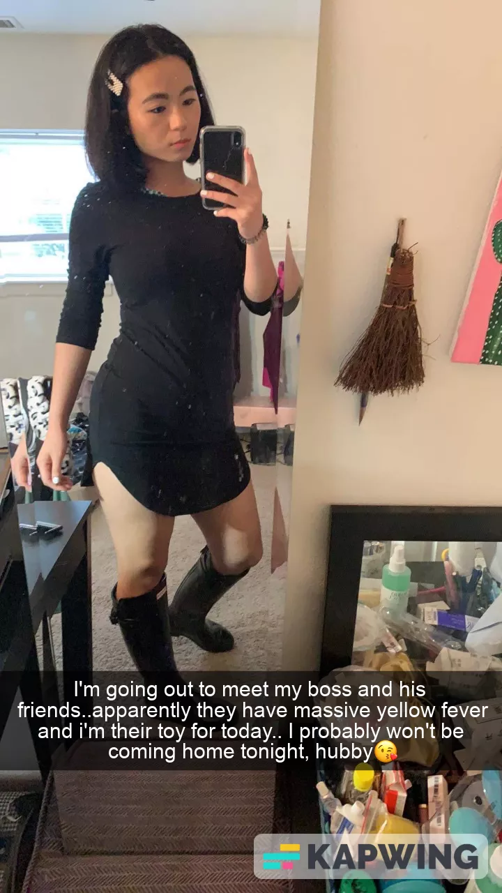 Wife's job is to satisfy her boss and his friend's yellow fever