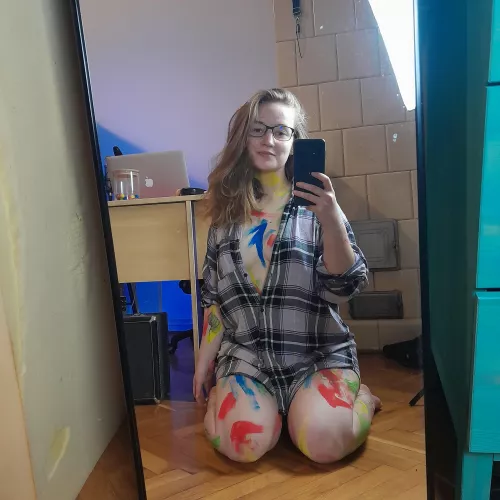 Yeah... the reason I need glasses... but who likes to paint inside the lines anyway....