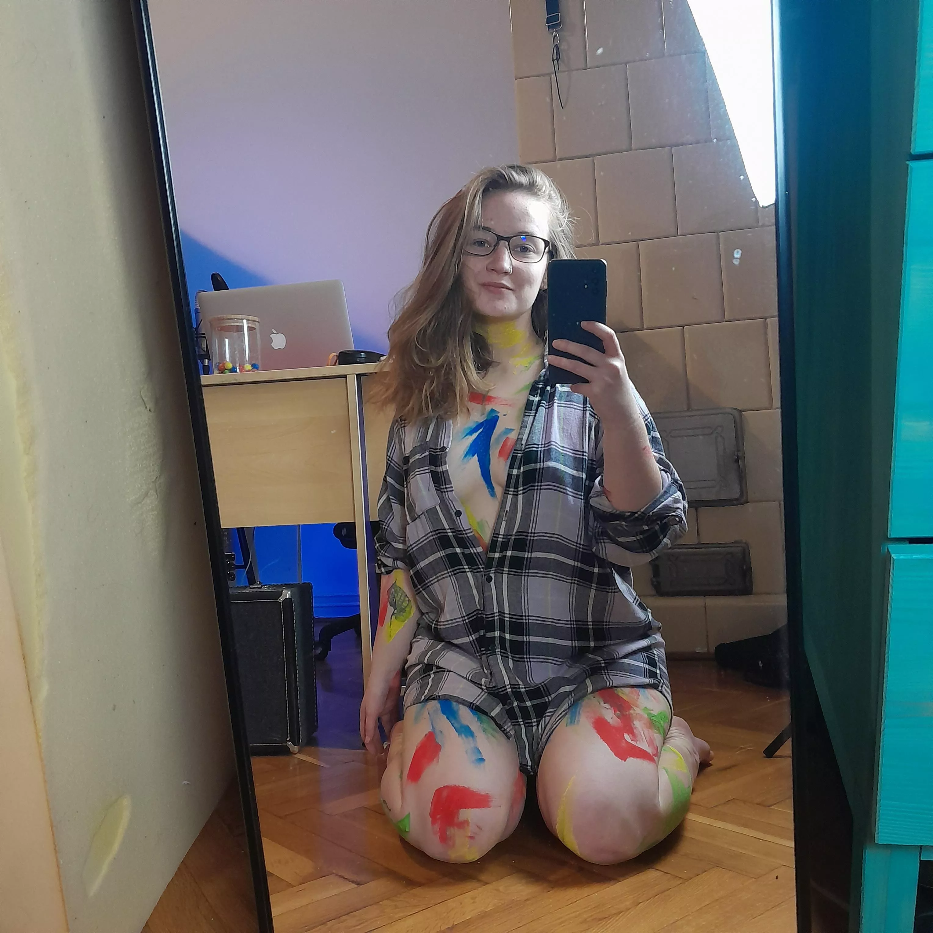 Yeah... the reason I need glasses... but who likes to paint inside the lines anyway....