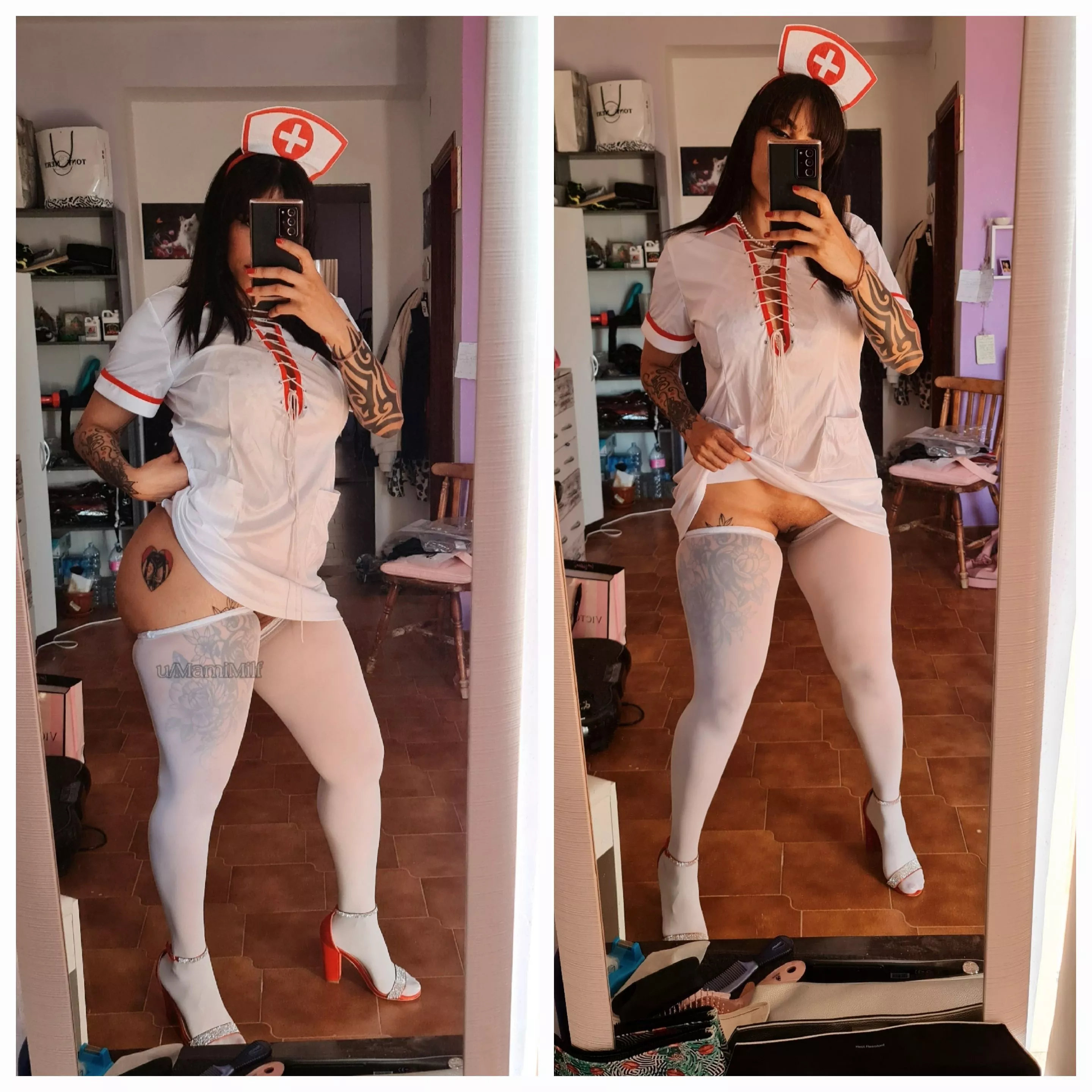 your naughty nurse is here papi