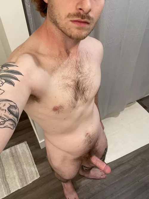 A simple bathroom nude