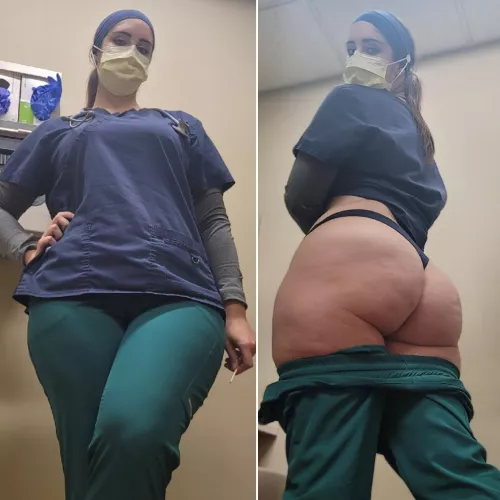 Around patients vs. on break ;)