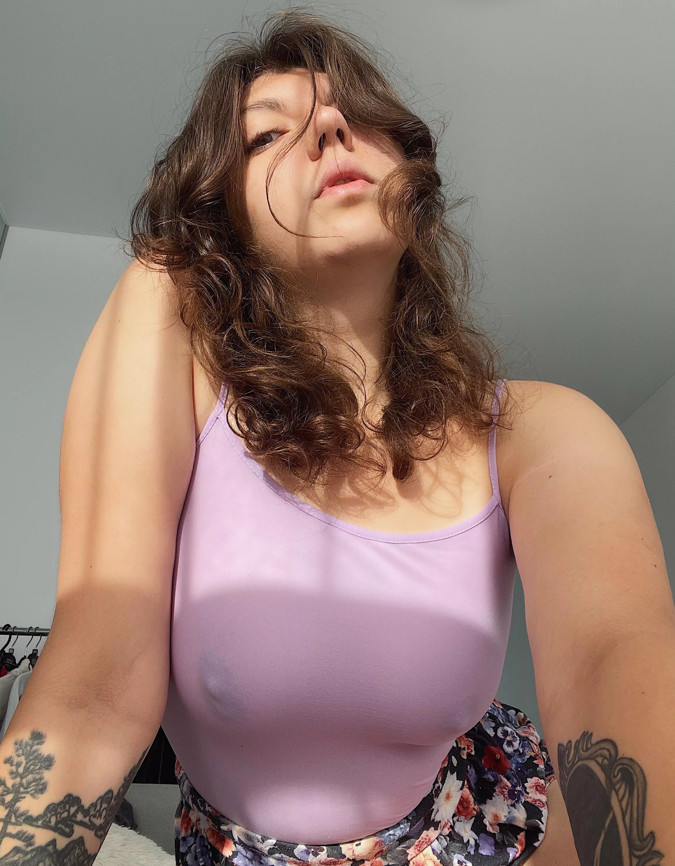 Being braless is a great opportunity to get the attention of a cute stranger