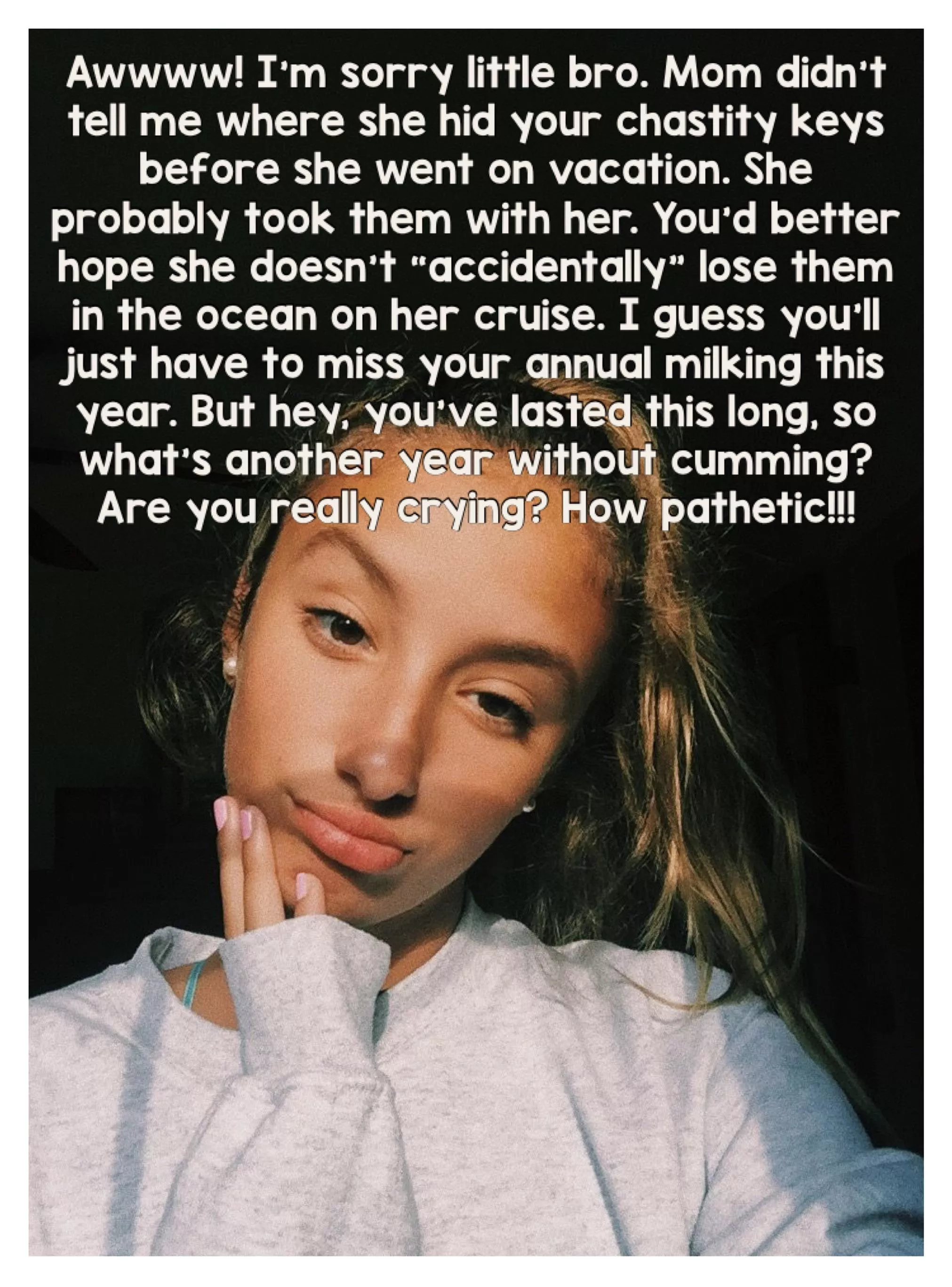 Big sis can’t find your keys