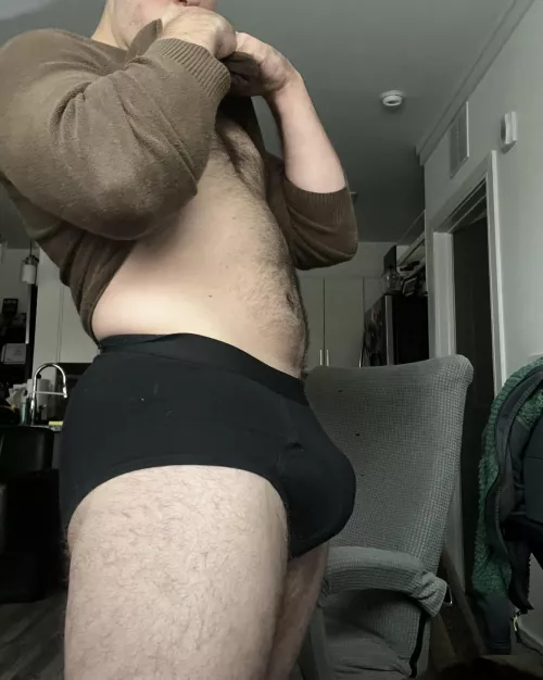 Bit of belly, bit of bulge.