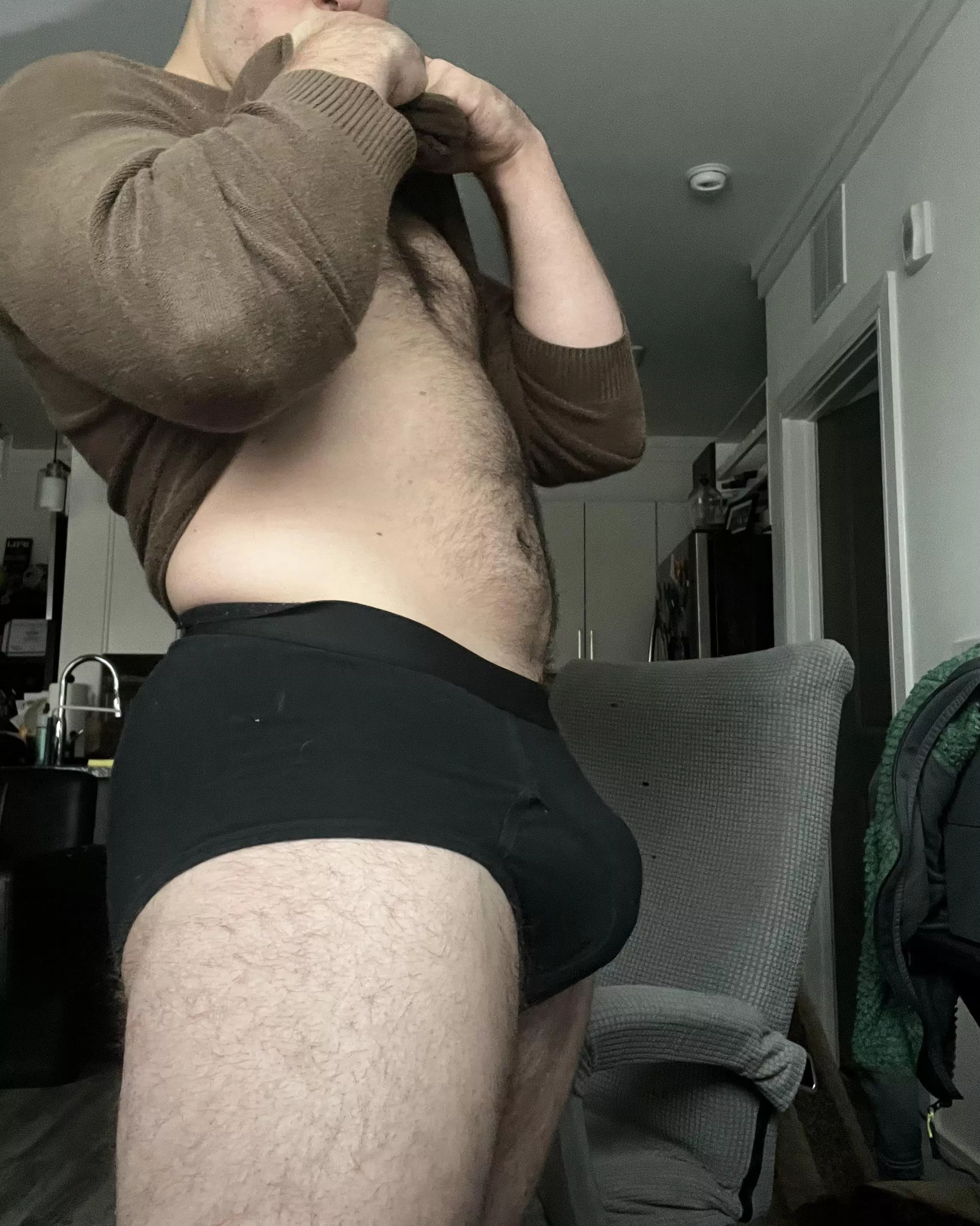 Bit of belly, bit of bulge.